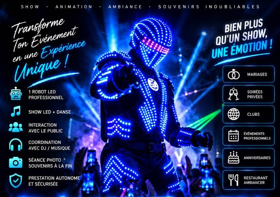 Robot LED en spectacle